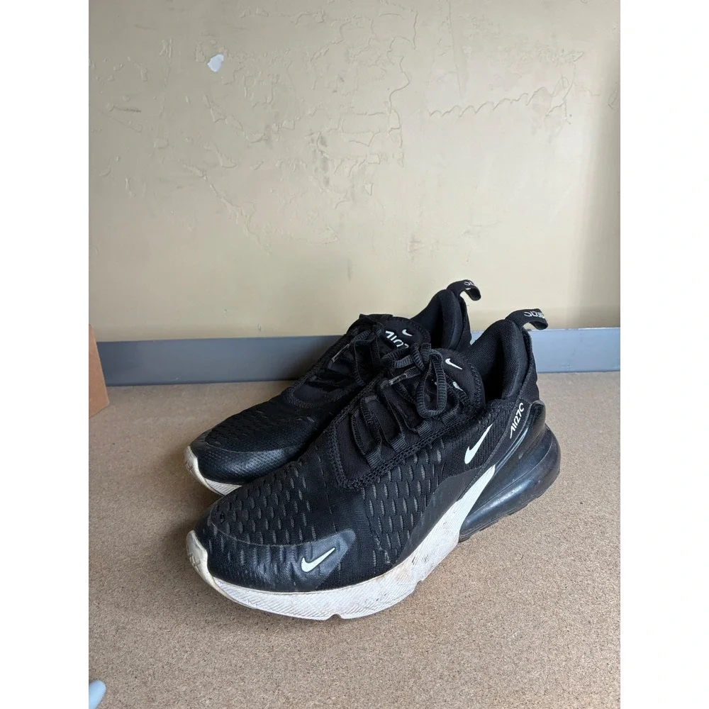 Nike Air Max 270 Black White Womens Running Shoes AH6789-001 Size 7